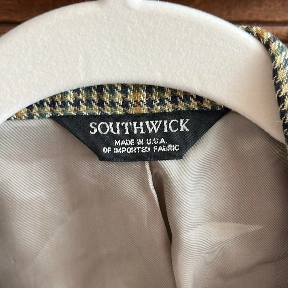 Vintage Southwick preppy classic plaid blazer sports jacket coat est M